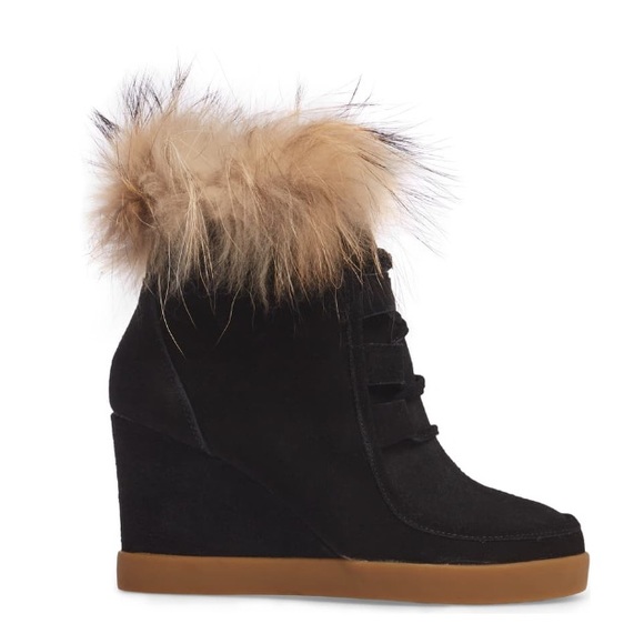 CECELIA*Holly Booties Genuine FOX FUR*US 6.5 $245 - Picture 4 of 8